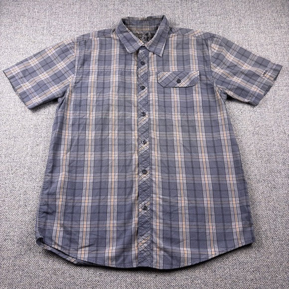 Realtree Other - Realtree Shirt Men's M Gray Plaid Short Sleeve Button Up Camp